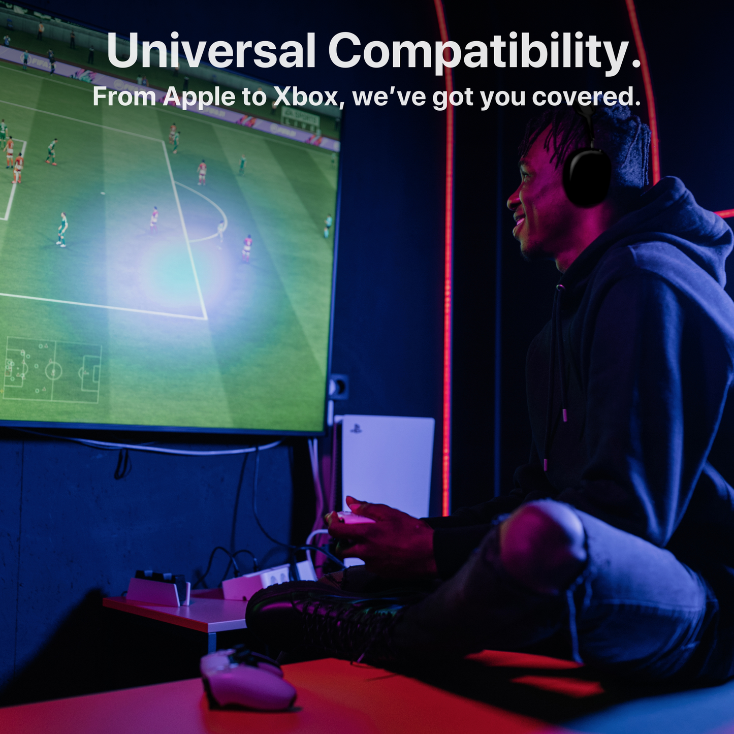 The Bigly Brothers AirPro 2.0 Wireless Over-Ear Headphones, Active Noise Cancellation, Personalized Audio, USB-C Charging, Compatible with Apple, Android, Xbox, PS5, PS4, PC, & Mac