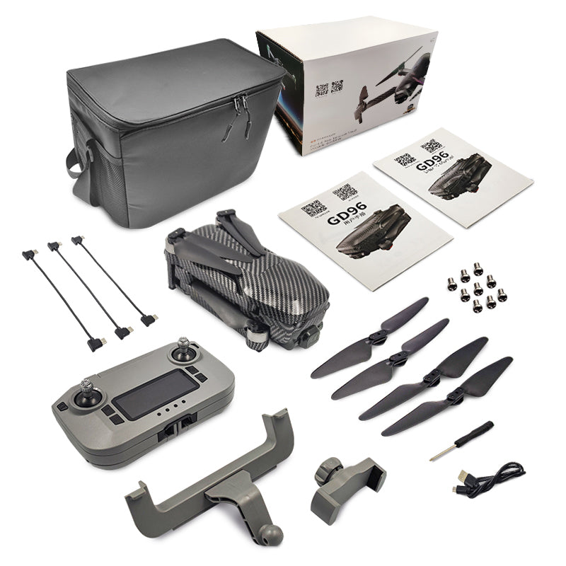 The Bigly Brothers GD96 Midnight Alpha Ultra HD, Built-In Binocular Long Range Obstacle Avoidance Drone with Carrying Case, 60-Mins Flight Time, 5km Range, 3-Axis Gimbal, GPS System, Follow Me Mode