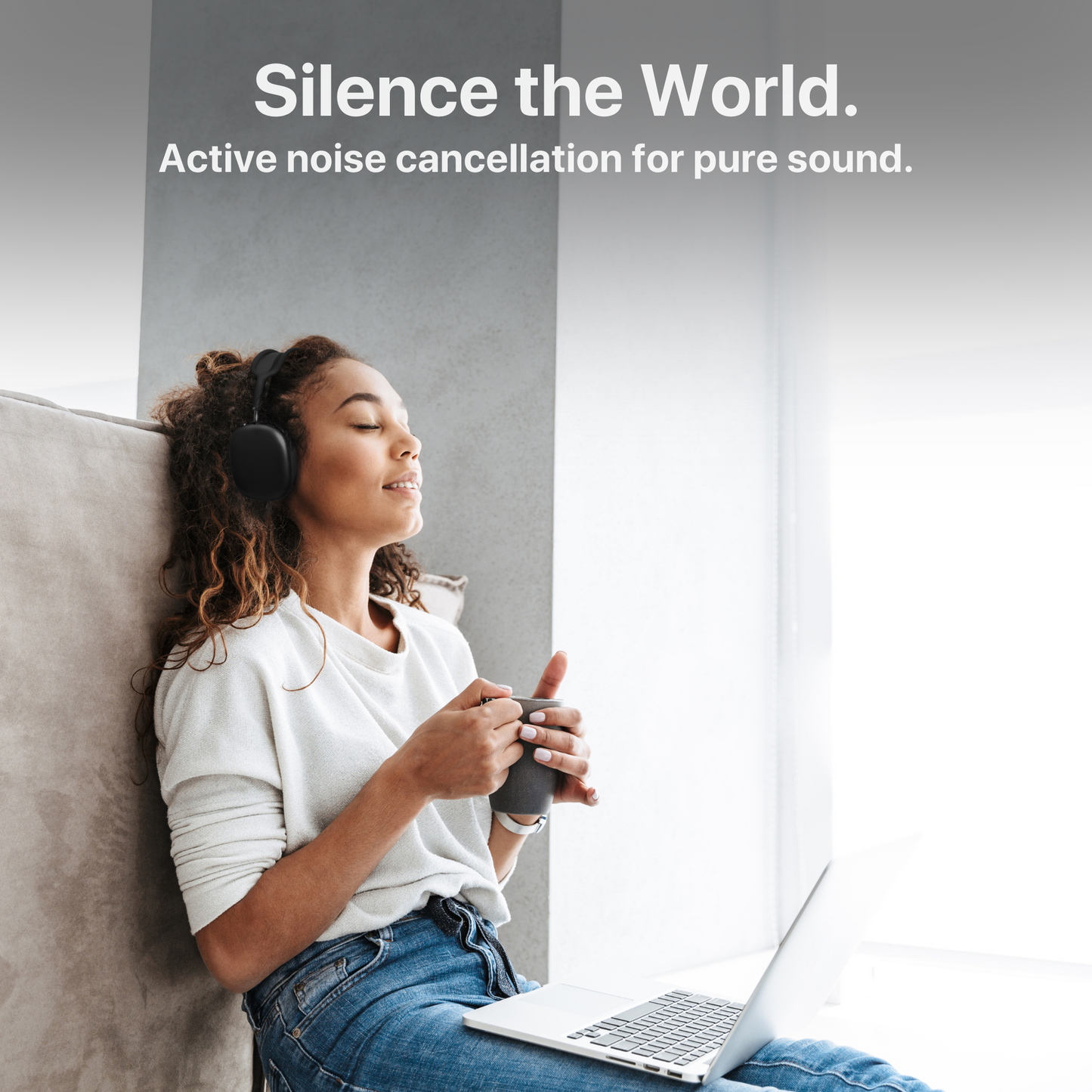 The Bigly Brothers AirPro 2.0 Wireless Over-Ear Headphones, Active Noise Cancellation, Personalized Audio, USB-C Charging, Compatible with Apple, Android, Xbox, PS5, PS4, PC, & Mac