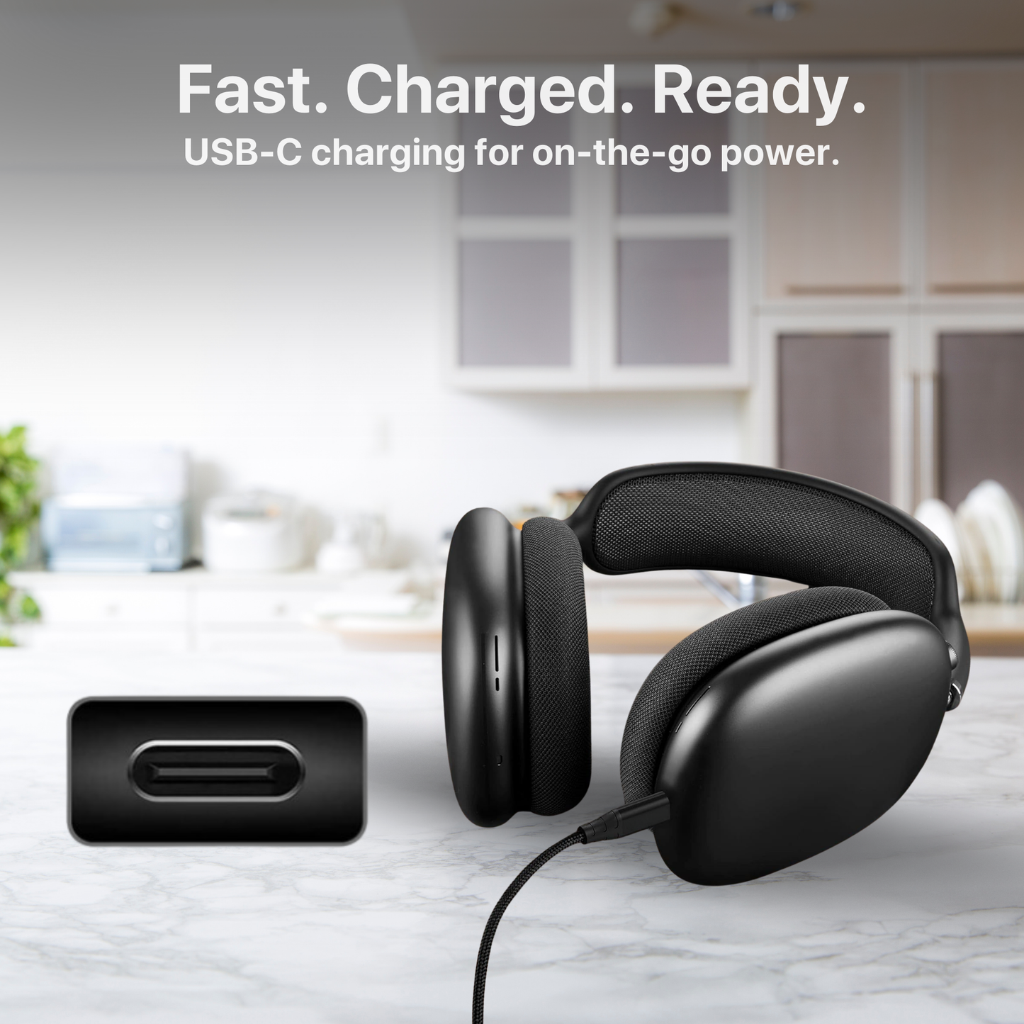 The Bigly Brothers AirPro 2.0 Wireless Over-Ear Headphones, Active Noise Cancellation, Personalized Audio, USB-C Charging, Compatible with Apple, Android, Xbox, PS5, PS4, PC, & Mac