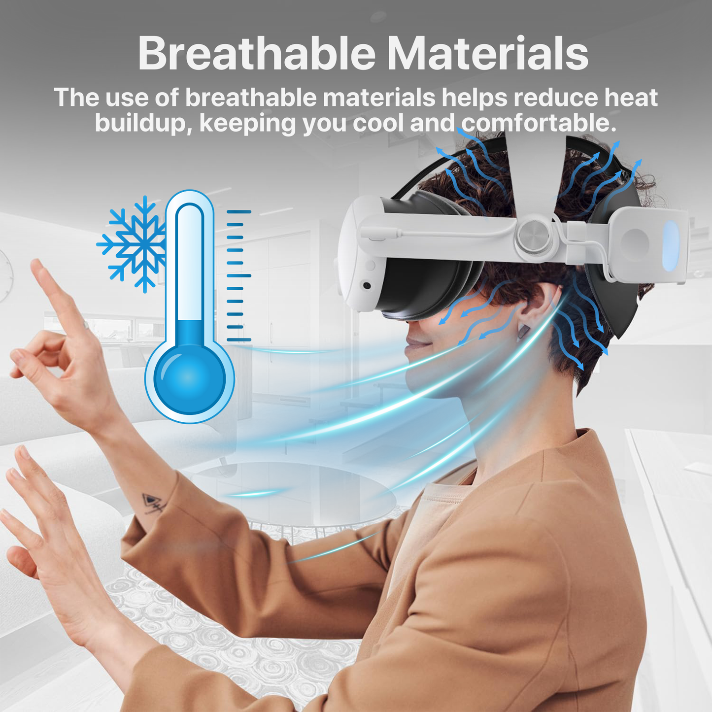 The Bigly Brothers 10000mAh Battery Head Strap compatible with Oculus/Meta Quest 3 Adjustable Elite Strap Replacement with LED Display, Rechargeable VR Accessory for Extended Playtime!