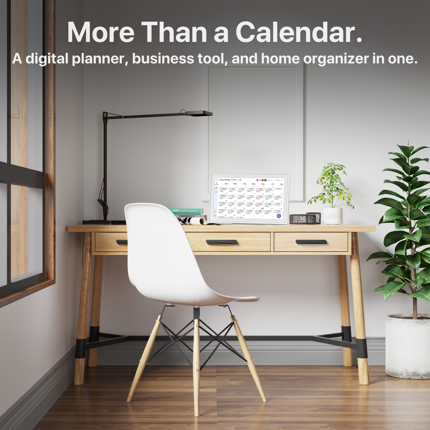 The Bigly Brothers 16-inches Smart Family Calendar, All-in-One Digital Planner with Auto-Sync, Chore Tracker & Meal Scheduling, Digital Calendar for To-Do Lists & Family Organizer