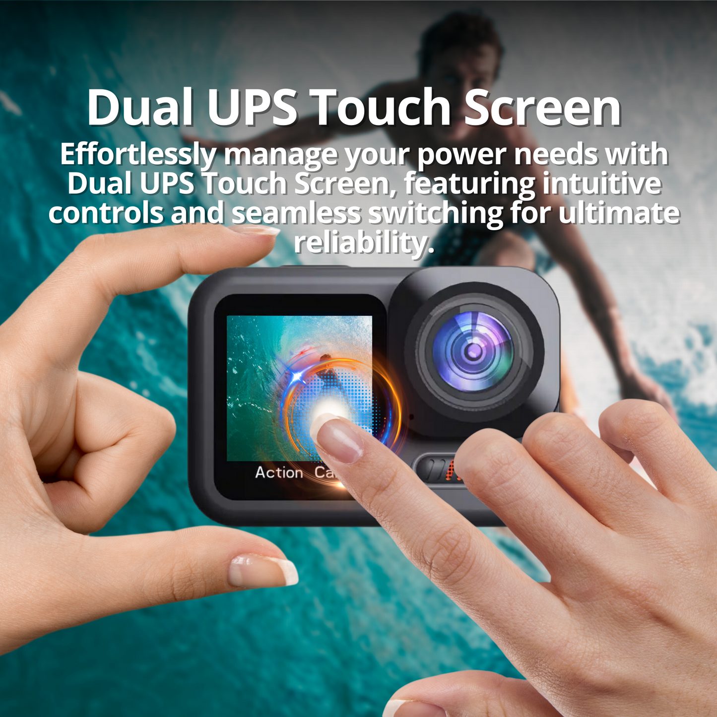 The Bigly Brothers Tribeca 2n2 Action Camera Vlogging Combo: 20M Waterproof With No Case, 64gb SdCard Included, 4K 60fps, 6-Axis Anti-Shake Stabilization, Dual Touch Screen, Wireless Remote Controller with a built-in Microphone for Extreme sports