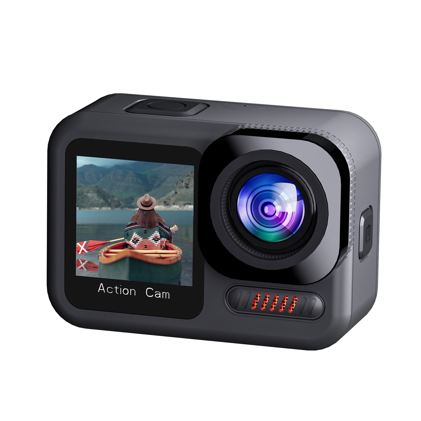 The Bigly Brothers Tribeca 2n2 Action Camera Vlogging Combo: 20M Waterproof With No Case, 64gb SdCard Included, 4K 60fps, 6-Axis Anti-Shake Stabilization, Dual Touch Screen, Wireless Remote Controller with a built-in Microphone for Extreme sports
