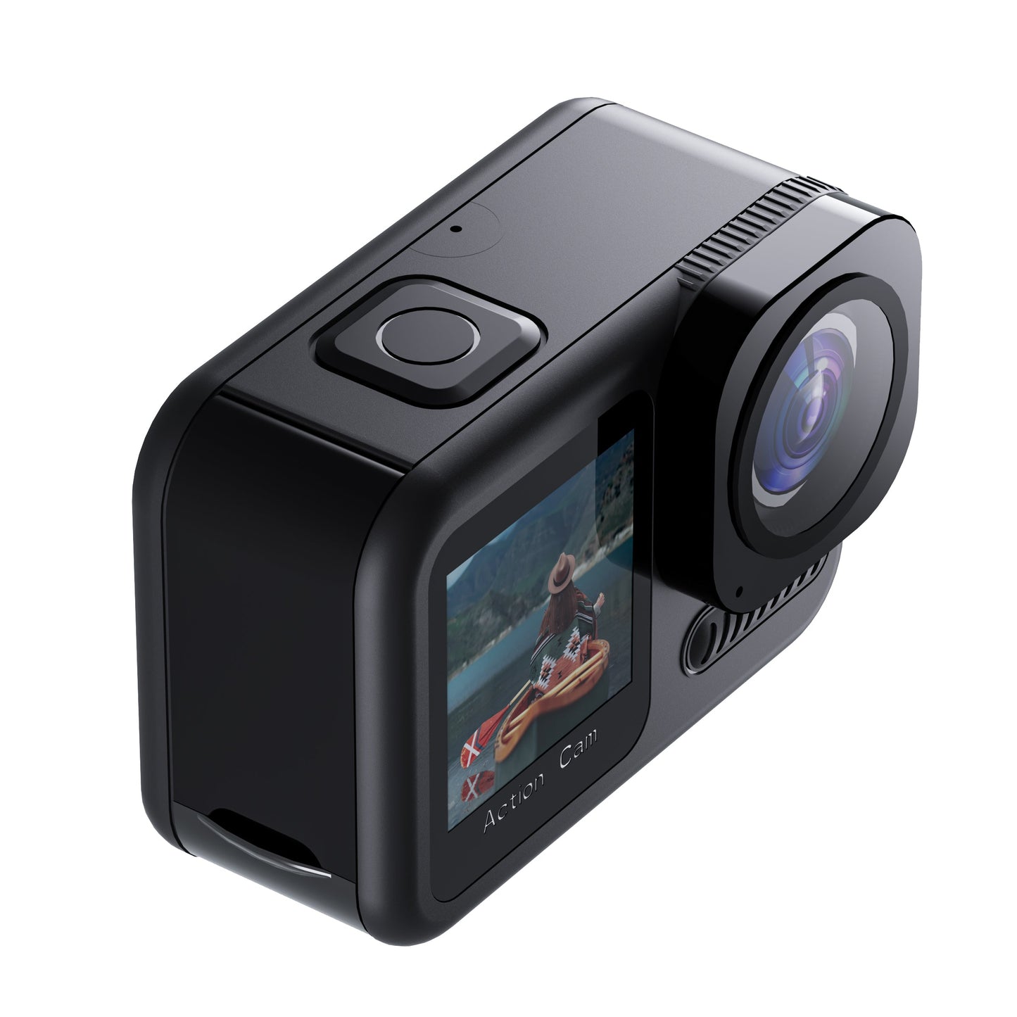 The Bigly Brothers Tribeca 2n2 Action Camera Vlogging Combo: 20M Waterproof With No Case, 64gb SdCard Included, 4K 60fps, 6-Axis Anti-Shake Stabilization, Dual Touch Screen, Wireless Remote Controller with a built-in Microphone for Extreme sports