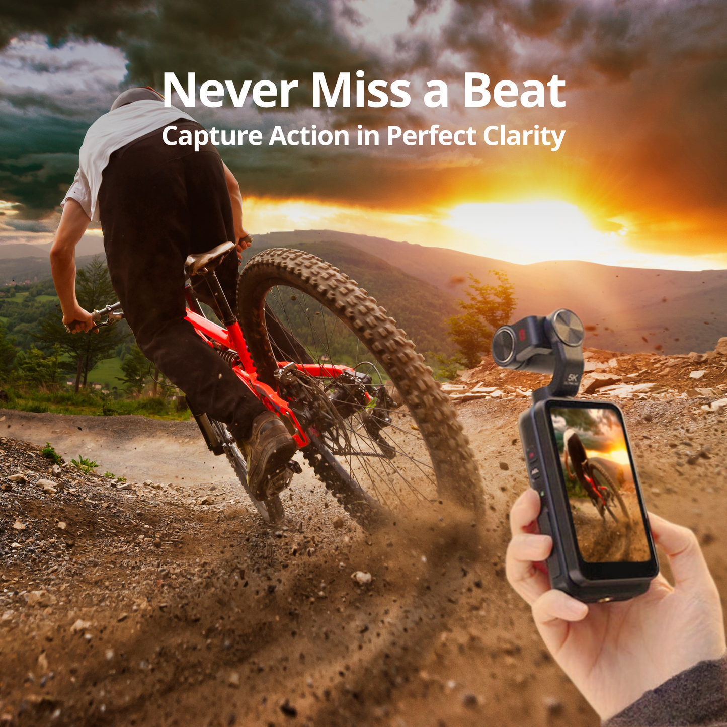 The Bigly Brothers Nimble 1 World Largest Pocket Camera with Gimbal, 3.5-inch Vlogging Camera Screen with 64gb SD Card, 3-Axis EIS Stabilization, 5K @30fps, 4k @60fps, AI Face tracking, IR night Vision, 120° Wide-Angle, 180° Rotatable Screen