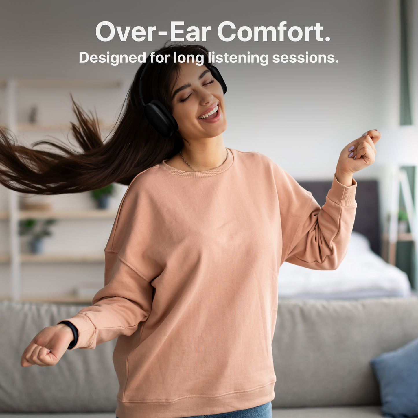 The Bigly Brothers AirPro 2.0 Wireless Over-Ear Headphones, Active Noise Cancellation, Personalized Audio, USB-C Charging, Compatible with Apple, Android, Xbox, PS5, PS4, PC, & Mac