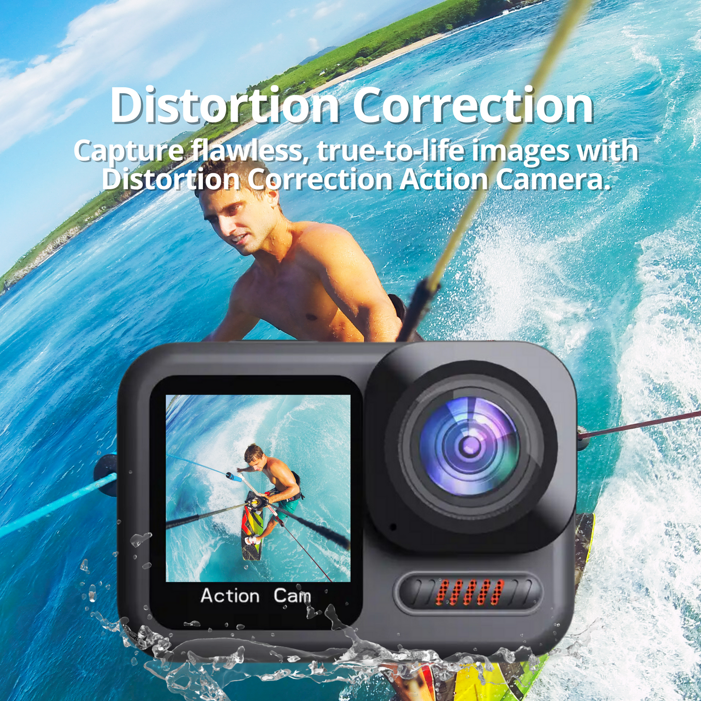 The Bigly Brothers Tribeca 2n2 Action Camera Vlogging Combo: 20M Waterproof With No Case, 64gb SdCard Included, 4K 60fps, 6-Axis Anti-Shake Stabilization, Dual Touch Screen, Wireless Remote Controller with a built-in Microphone for Extreme sports