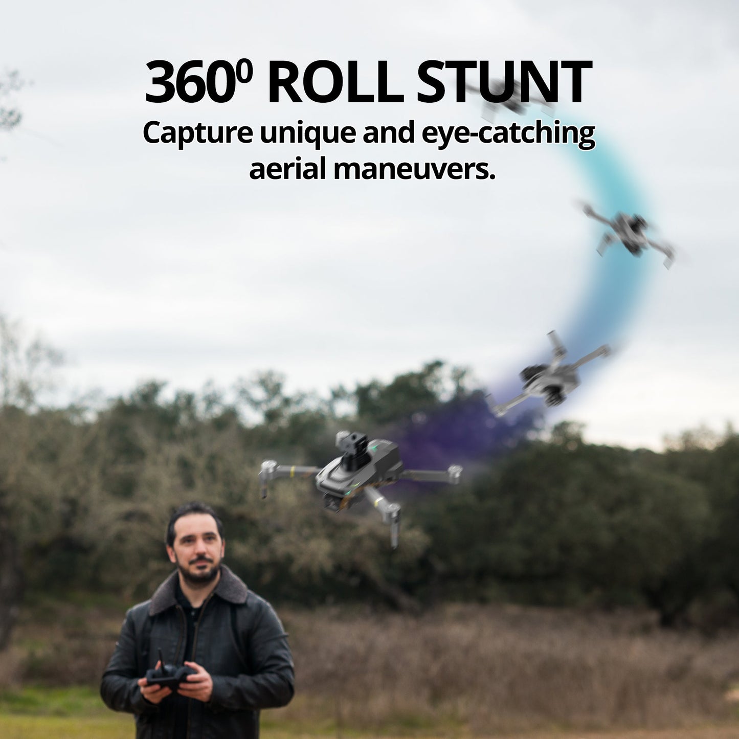 The Bigly Brothers E58 X Lite Mark II Delta Black Superior Edition, FPV Drone with Camera, 360 Degrees of Obstacle Avoidance, Carrying Case plus an additional 2000mAh Battery, Below 249g, Ready to Fly!