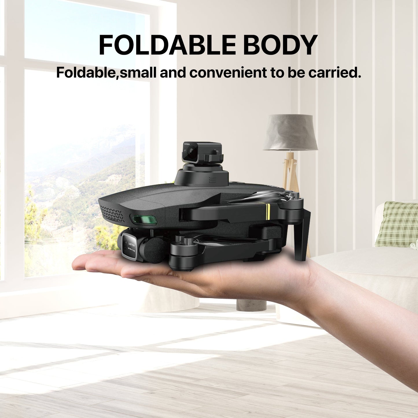 REFURBISHED: The Bigly Brothers Midnight Specter GPS Drone, 5 Directional Obstacle Avoidance, GPS Smart Return, 1km Range, Dual Camera 4k, Below 249 Grams, Carrying Case Included