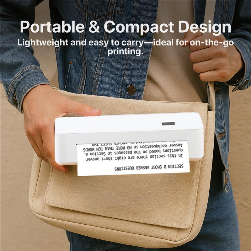 The Bigly Brothers Wireless 300DPI High Resolution Mini Printer – No Ink Required, Thermal Printer, Lightweight & Travel-Ready for School or Office Work