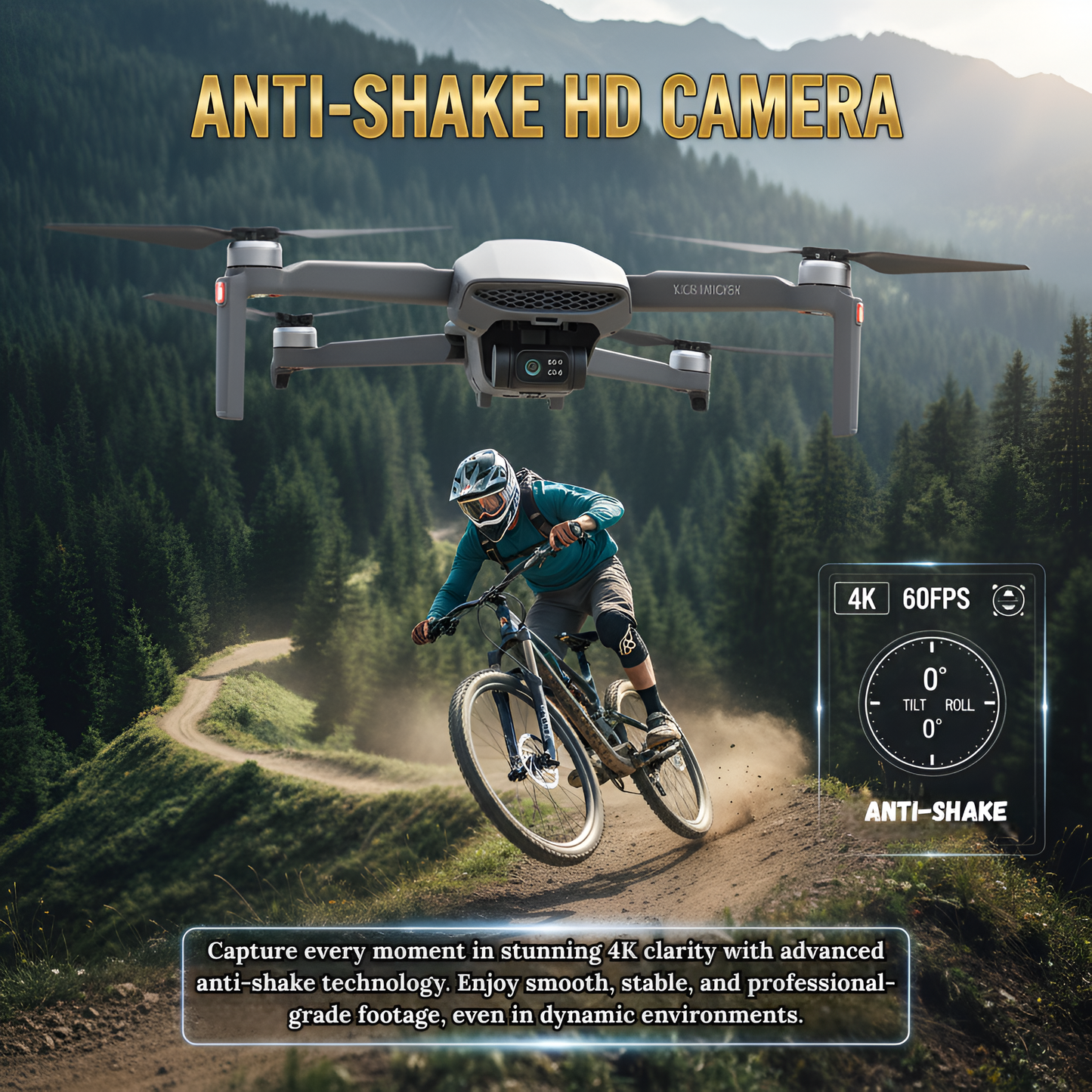 The Bigly Brothers Walker Air Midnight Commando Elite FPV Drone, FPV Goggles, 2 Batteries, 2 Remote Controllers, Carrying Case, Voice Commands, 48 Megapixel Camera, One Key Return Home, Below 249 Grams, Designed in Canada