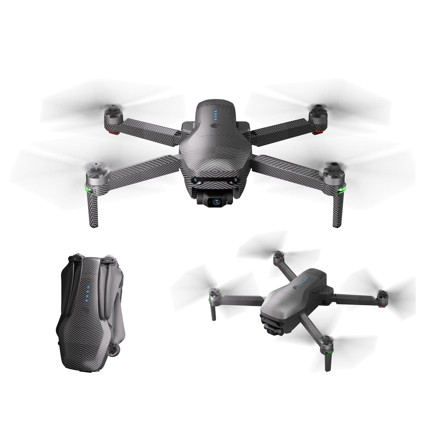 The Bigly Brothers GD96 Midnight Alpha Ultra HD, Built-In Binocular Long Range Obstacle Avoidance Drone with Carrying Case, 60-Mins Flight Time, 5km Range, 3-Axis Gimbal, GPS System, Follow Me Mode