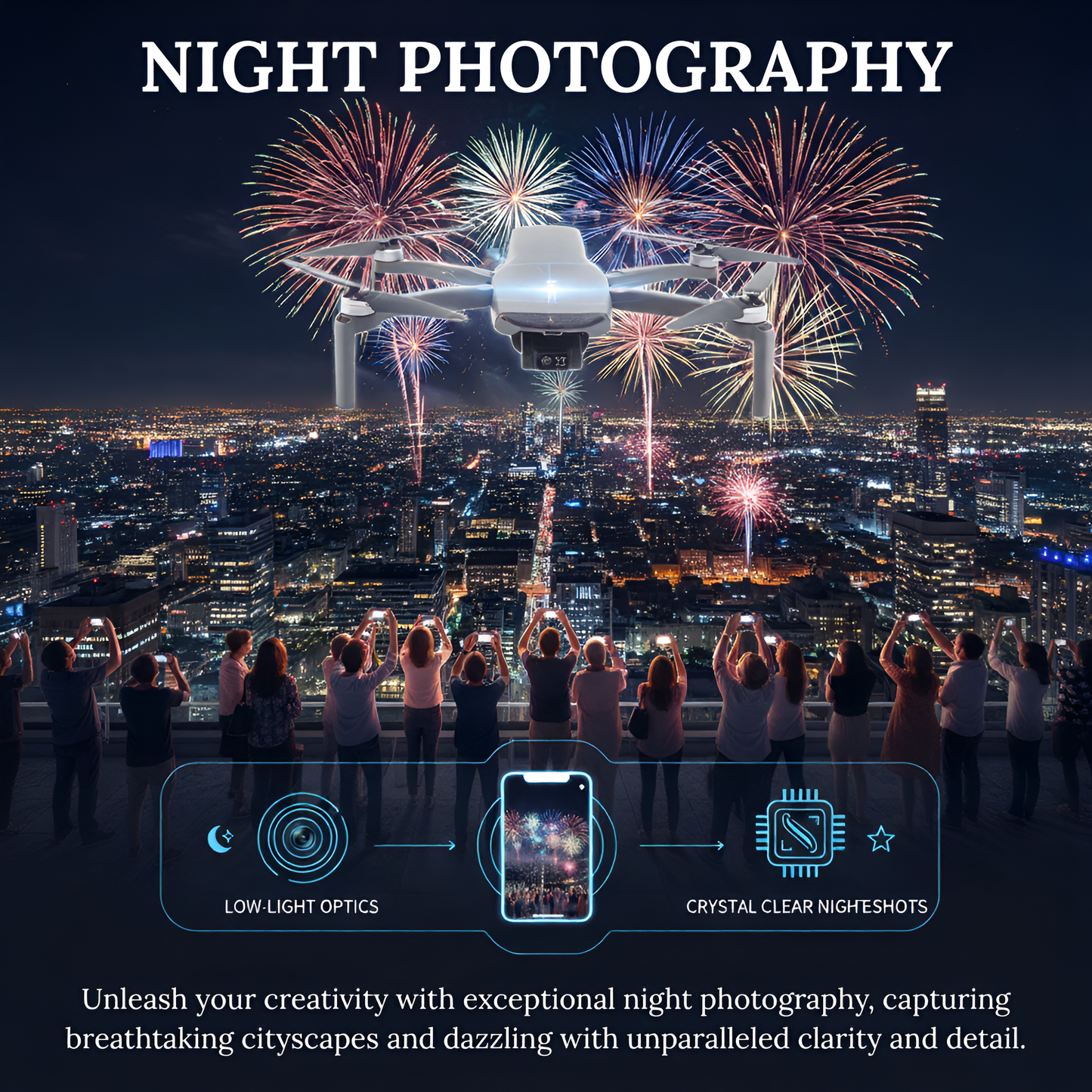 The Bigly Brothers Walker Air Midnight Commando Elite FPV Drone, FPV Goggles, 2 Batteries, 2 Remote Controllers, Carrying Case, Voice Commands, 48 Megapixel Camera, One Key Return Home, Below 249 Grams, Designed in Canada