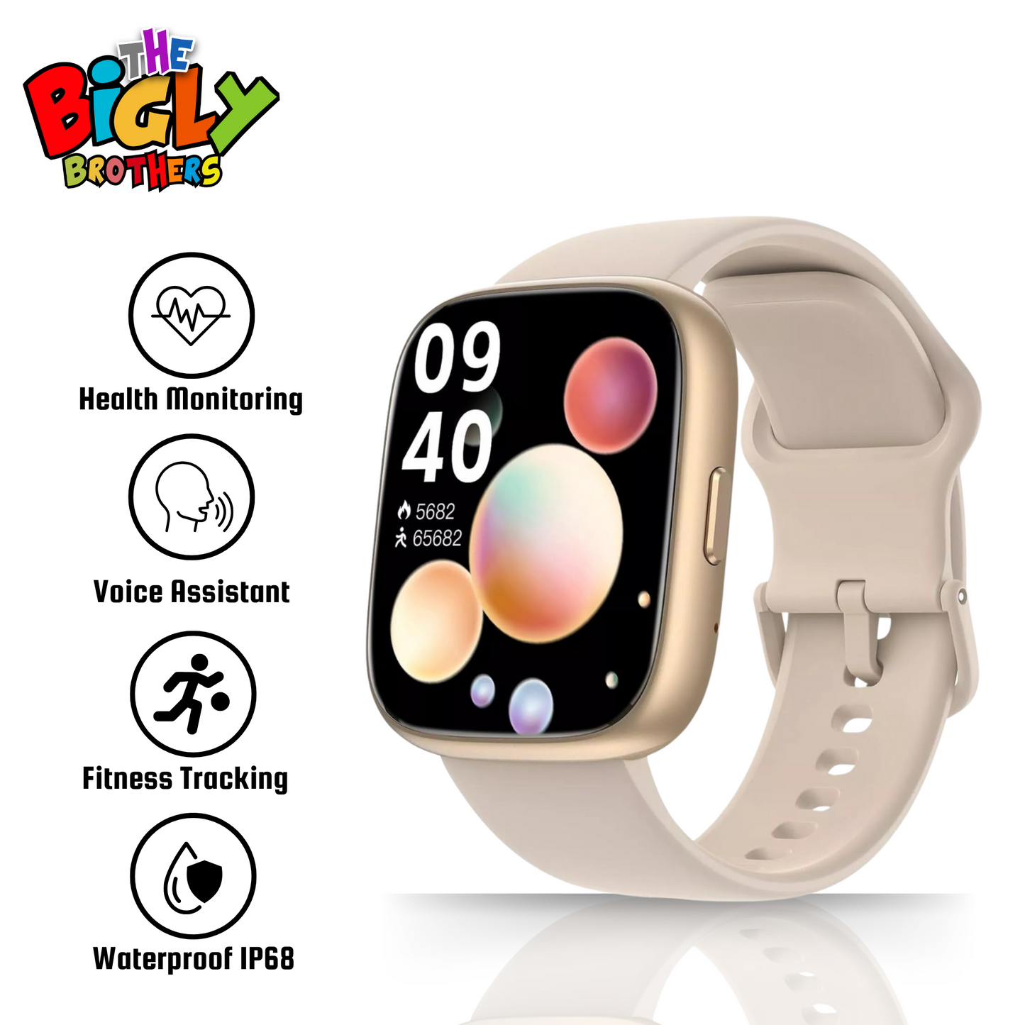 The Bigly Brothers All-in-1 Smart Watch for Women, Sports Watch with Call/Text, Heart Rate, Blood Pressure, Oxygen Level Monitor, Sleep Tracker, 110+ Sport Modes, IP68 Waterproof