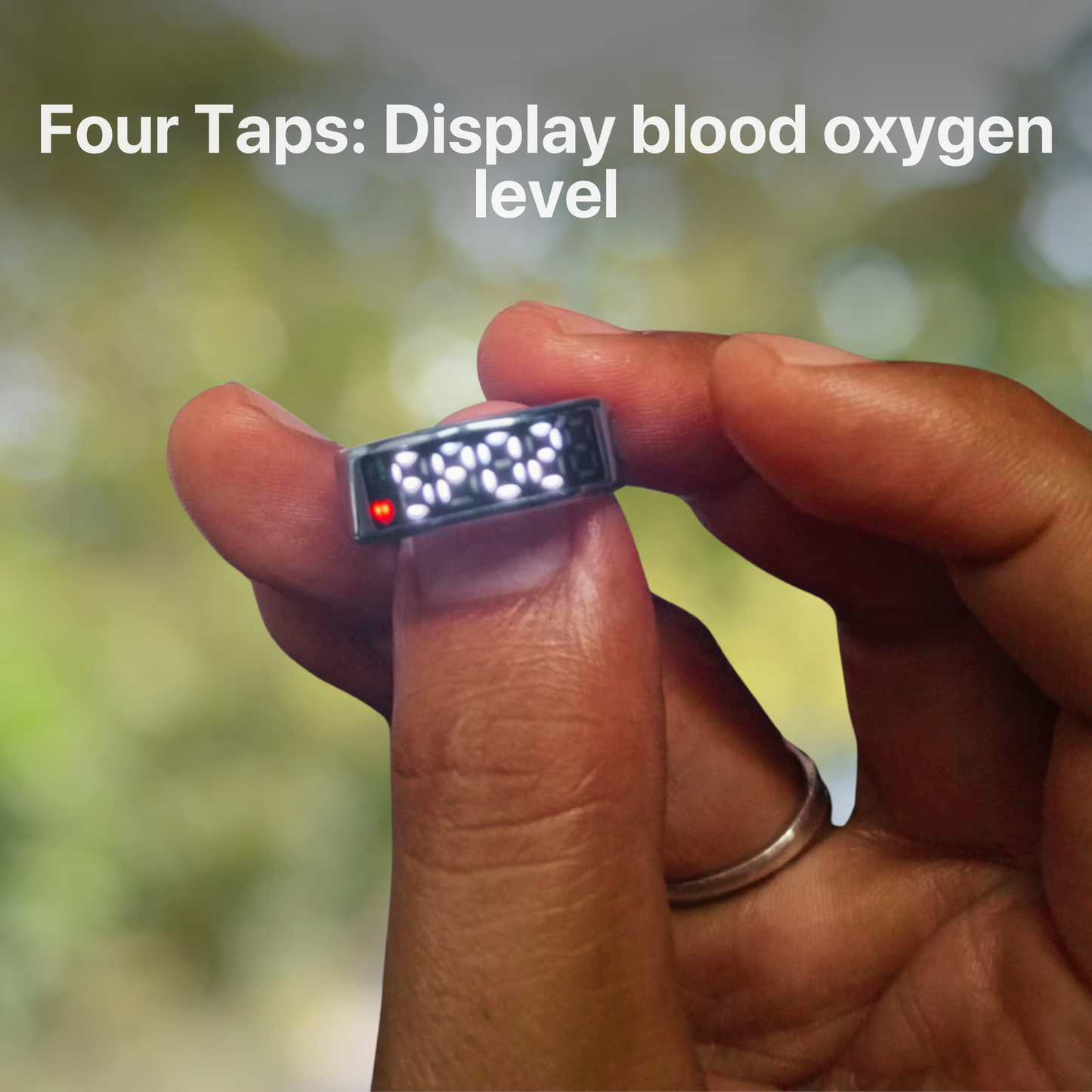 The Bigly Night Shade 1 AI Smart Ring  - Sleep/Heart and Health Tracker 4th gen chip technology,  Up To 10 Days Battery Life,  No APP Subscription (Black, Size 9)