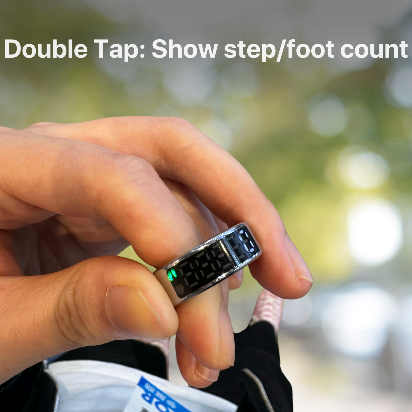 The Bigly Night Shade 1 AI Smart Ring  - Sleep/Heart and Health Tracker 4th gen chip technology,  Up To 10 Days Battery Life,  No APP Subscription (Black, Size 9)