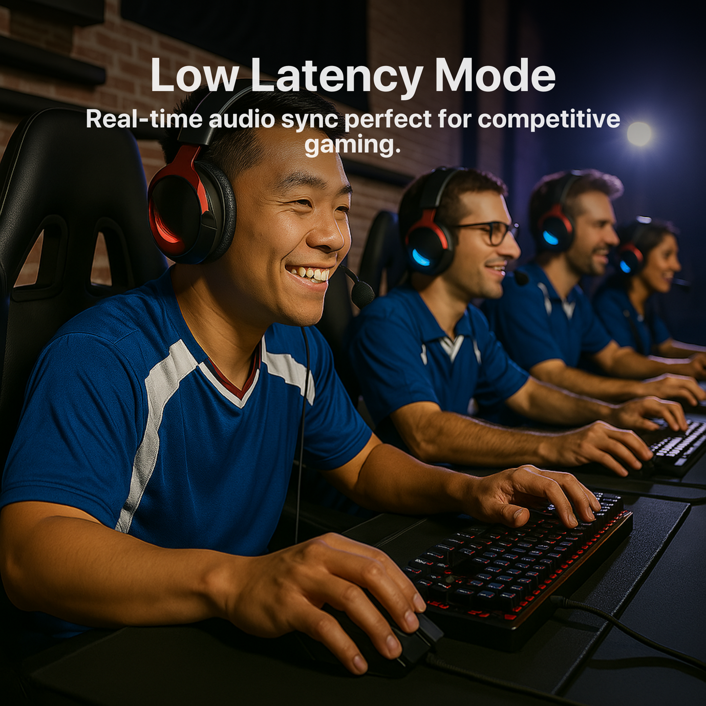 The Bigly Brothers RGB Wireless Headset with Noise-Cancelling Mic & up to 36 Hours Battery Life