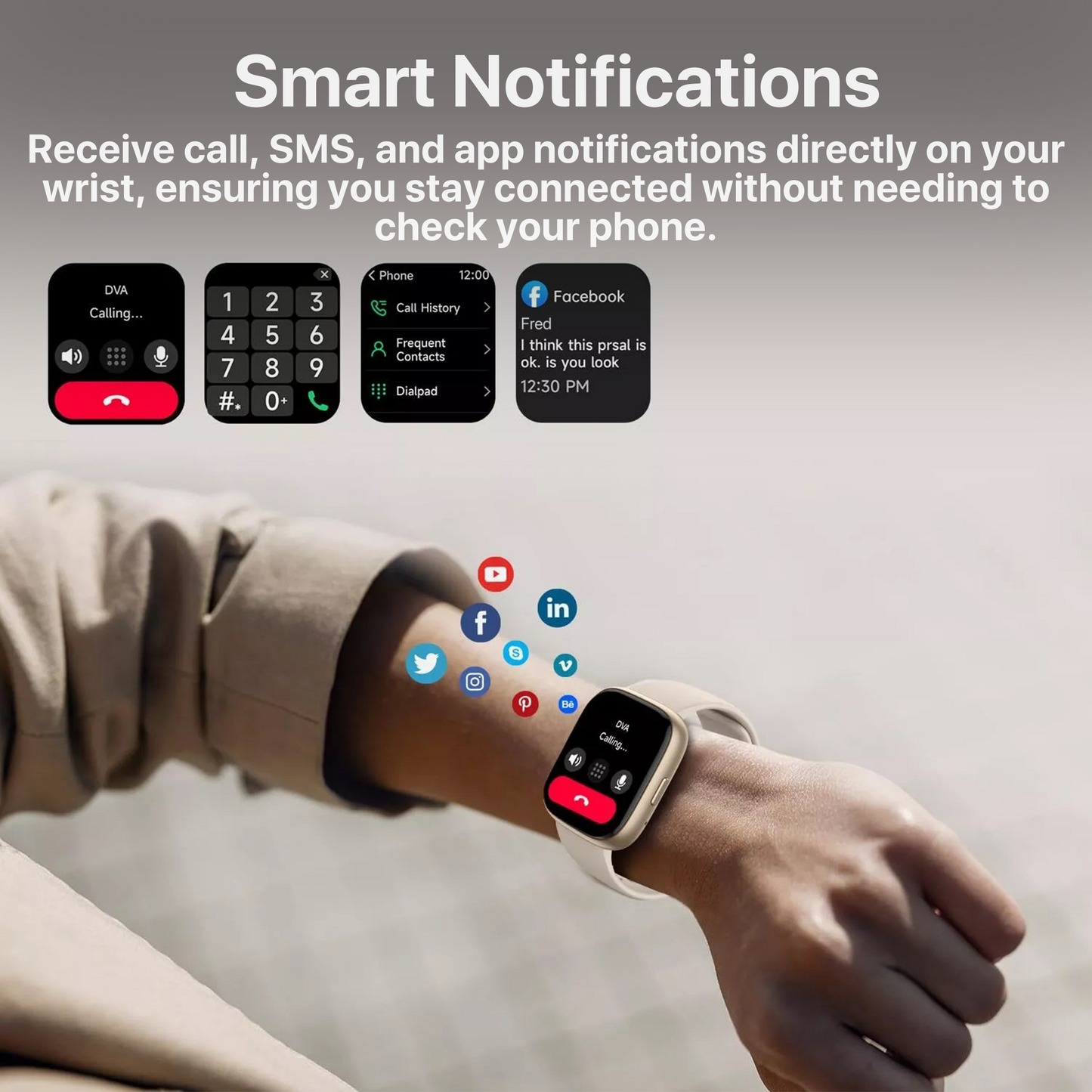 The Bigly Brothers All-in-1 Smart Watch for Women, Sports Watch with Call/Text, Heart Rate, Blood Pressure, Oxygen Level Monitor, Sleep Tracker, 110+ Sport Modes, IP68 Waterproof