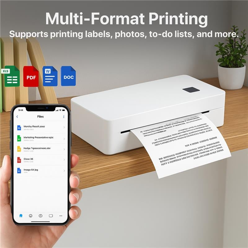 The Bigly Brothers Wireless 300DPI High Resolution Mini Printer – No Ink Required, Thermal Printer, Lightweight & Travel-Ready for School or Office Work