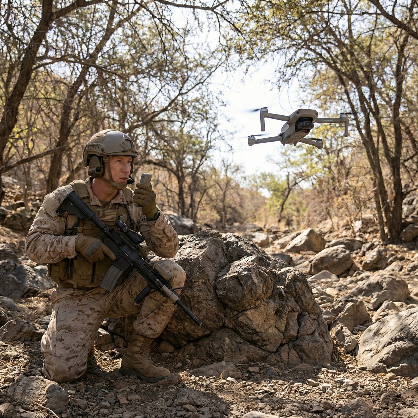 The Bigly Brothers Walker Air Midnight Commando Elite FPV Drone, FPV Goggles, 2 Batteries, 2 Remote Controllers, Carrying Case, Voice Commands, 48 Megapixel Camera, One Key Return Home, Below 249 Grams, Designed in Canada