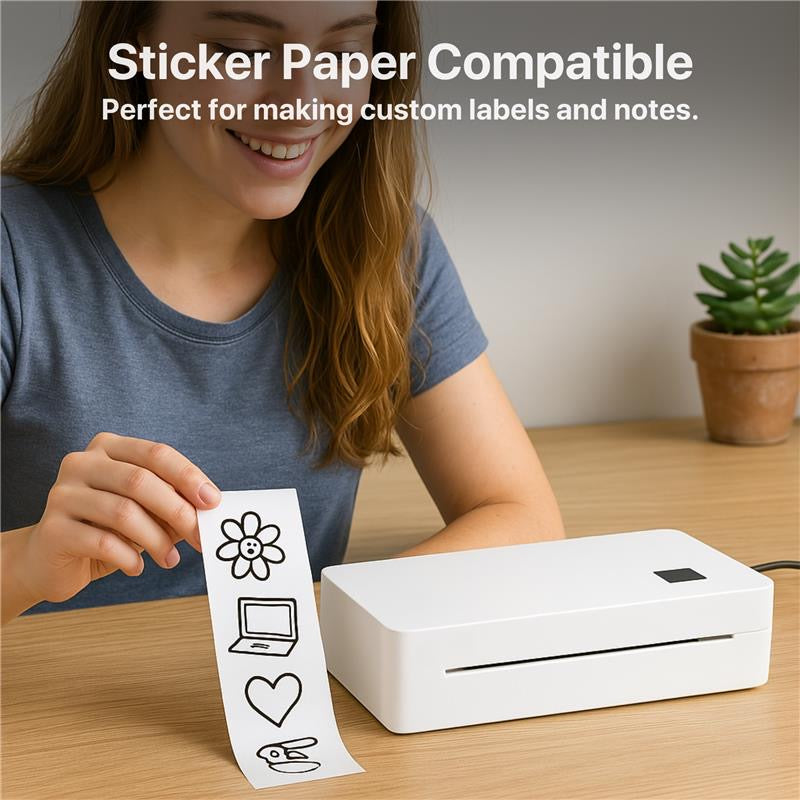 The Bigly Brothers Wireless 300DPI High Resolution Mini Printer – No Ink Required, Thermal Printer, Lightweight & Travel-Ready for School or Office Work