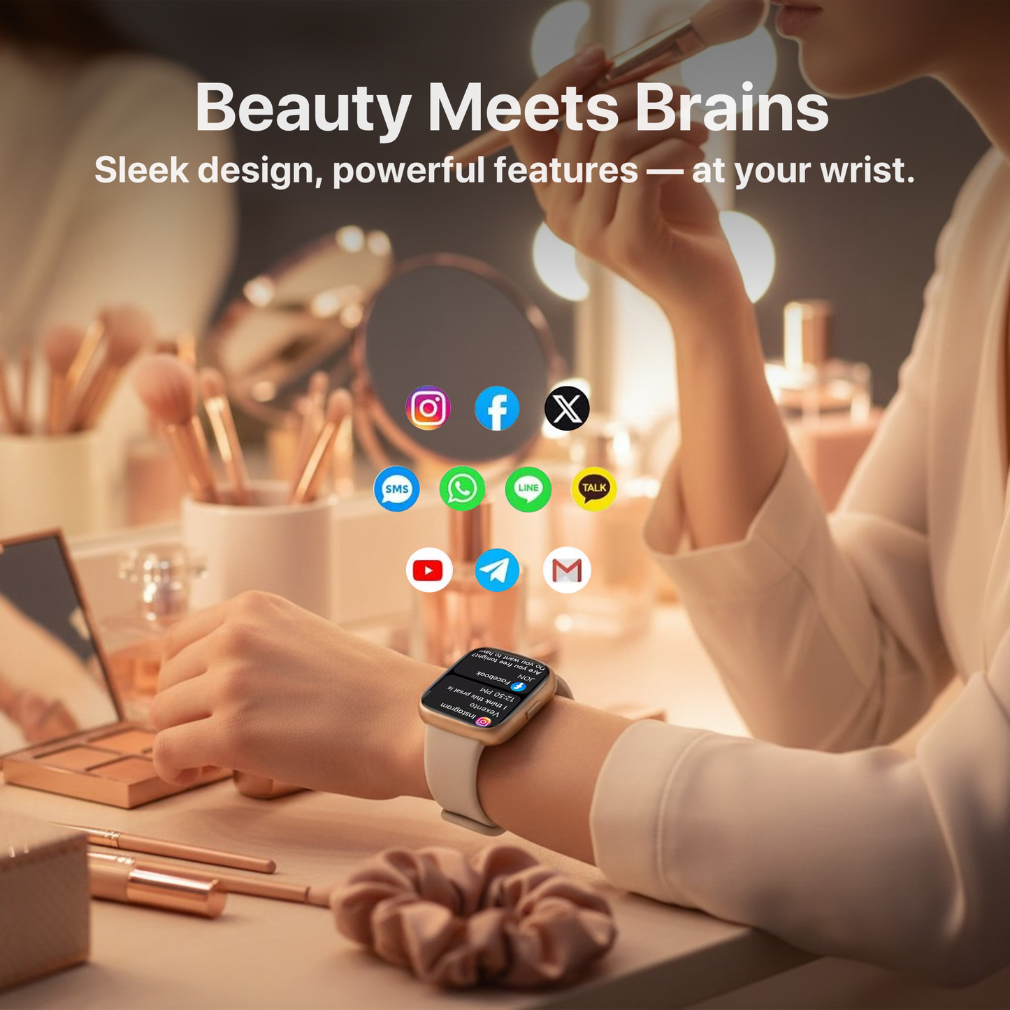 The Bigly Brothers All-in-1 Smart Watch for Women, Sports Watch with Call/Text, Heart Rate, Blood Pressure, Oxygen Level Monitor, Sleep Tracker, 110+ Sport Modes, IP68 Waterproof