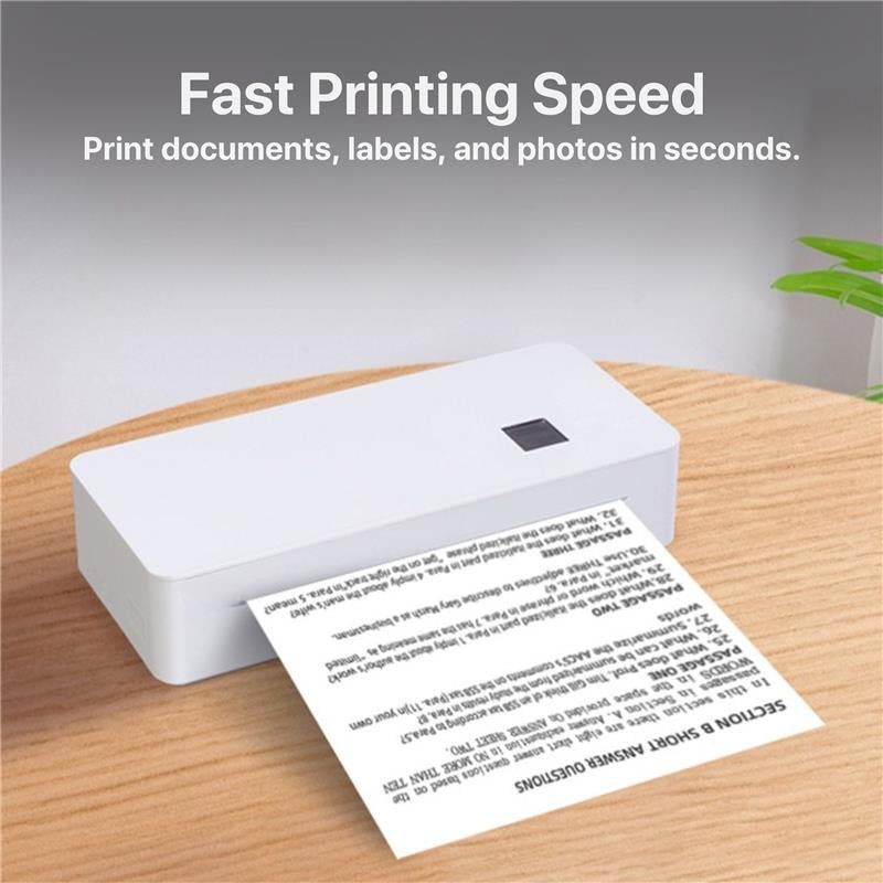 The Bigly Brothers Wireless 300DPI High Resolution Mini Printer – No Ink Required, Thermal Printer, Lightweight & Travel-Ready for School or Office Work
