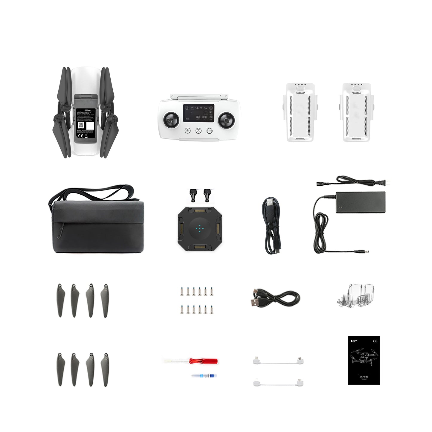 The Bigly Brothers Upgraded Ace 2+ Pro Sky Voyager Intrepid Class GPS Drone, 48MP Camera, 106-Mins Flight, 16km Range, Ultra-Stable 3-Axis Gimbal, Level 8 Wind Resistance, Waterproof/Snowproof, Heavy Duty Professional Grade Drone