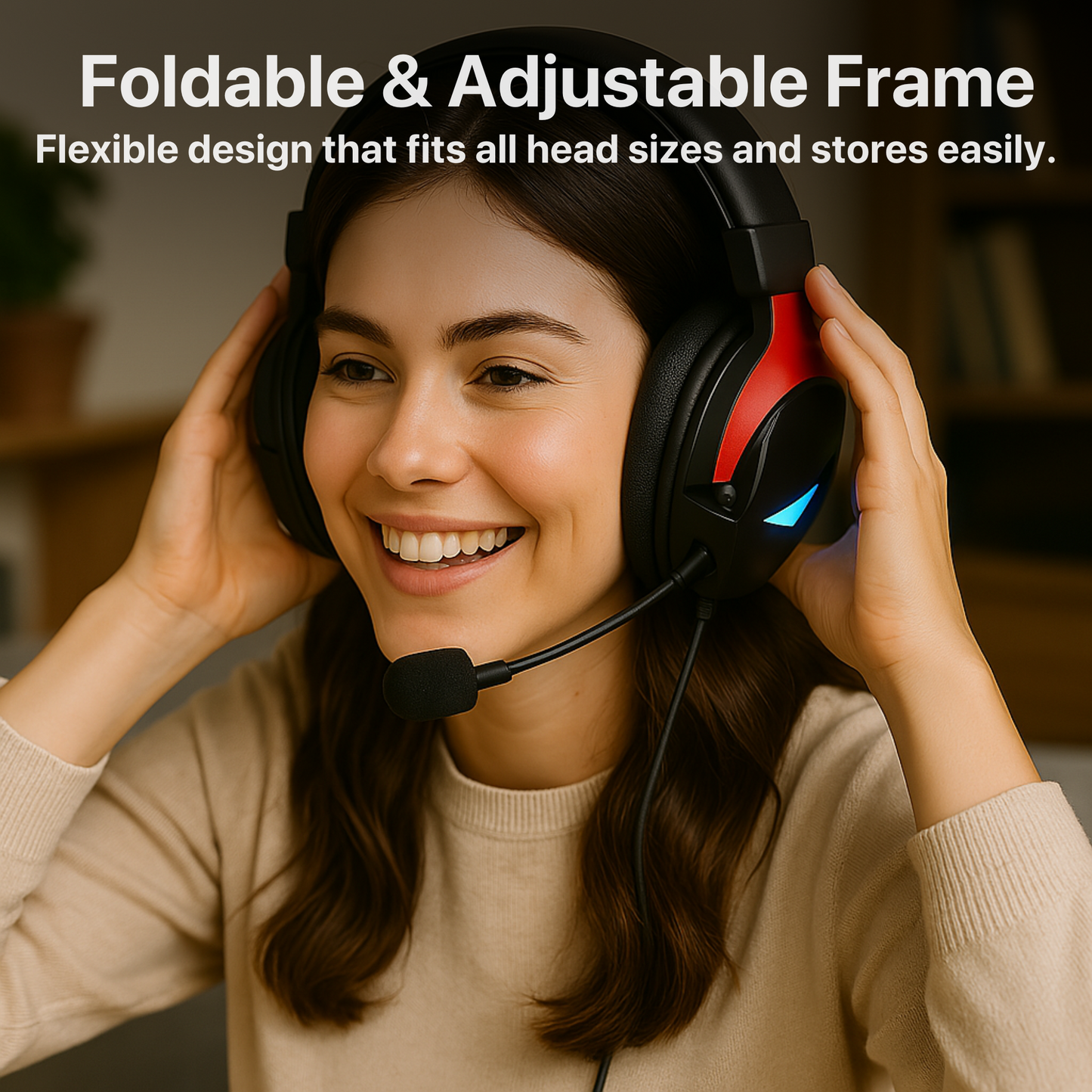 The Bigly Brothers RGB Wireless Headset with Noise-Cancelling Mic & up to 36 Hours Battery Life