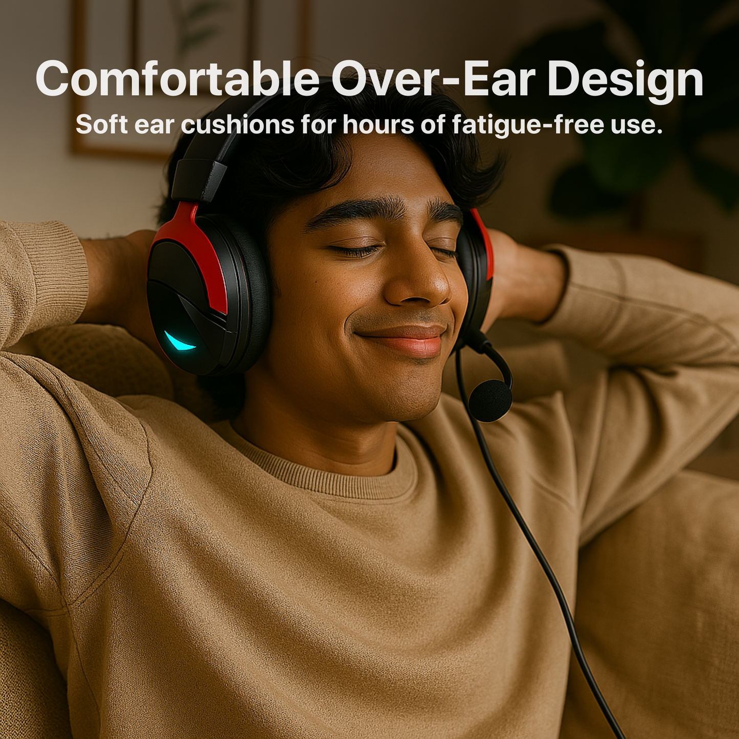 The Bigly Brothers RGB Wireless Headset with Noise-Cancelling Mic & up to 36 Hours Battery Life